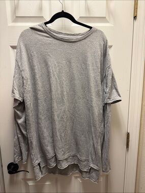 PacSun Light Gray Boxy Fit Crewneck Tee